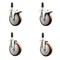 Service Caster 5 Inch 316SS Maroon Poly Swivel 1-1/8 Inch Stem Caster Lock Brake SCC, 2PK SS316TTLEX20S514-PPUB-MRN-2-S-2-118 - alternate 3